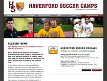 Tablet Screenshot of haverfordsoccercamps.com